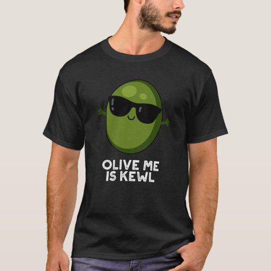 Olive Me is Kewl Cool Olive Puppe Dark BG T-Shirt (Vorderseite)