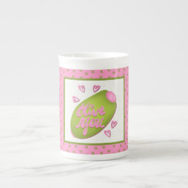 Olive Me Liebt Olive Dich Lustiger Retro-Liebesgru Porzellantasse