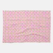 Olive Me Loves Olive You Retro Pink Olive Pattern Geschirrtuch (Horizontal)