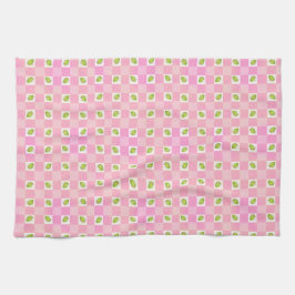 Olive Me Loves Olive You Retro Pink Olive Pattern  Geschirrtuch