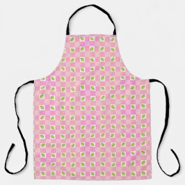 Olive Me Loves Olive You Retro Pink Pattern Apron Schürze