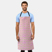 Olive Me Loves Olive You Retro Pink Pattern Apron Schürze (Getragen)