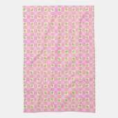 Olive Me Loves Olive You Retro Rosa Olivenmuster Geschirrtuch (Vertikal)