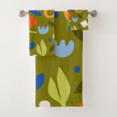 Olive Meadow Badhandtuch Set (Insitu)