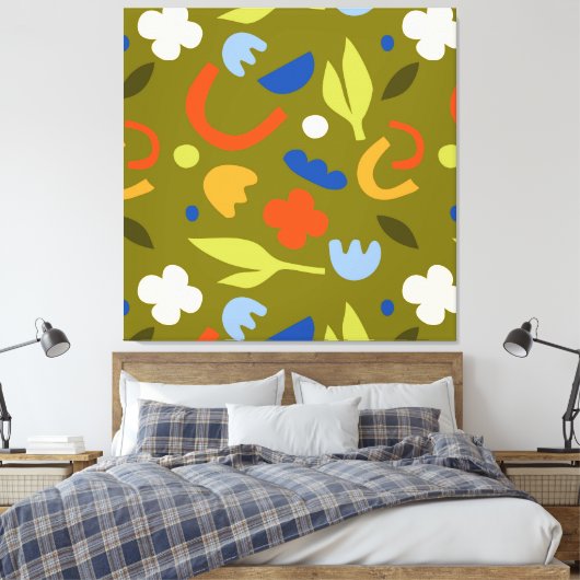 Olive Meadow Leinwanddruck (Insitu (Schlafzimmer))