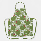 Olive Mediterranean Greek Key  Schürze (Vorderseite)