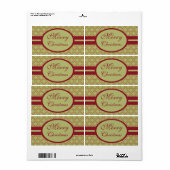 Olive Merry Christmas Labels (Vorne)
