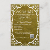 Olive Minimal Elegant Wedding Enclosure Card Begleitkarte (Vorderseite)