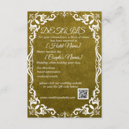 Olive Minimal Elegant Wedding Enclosure Card  Begleitkarte