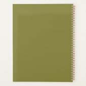 Olive-Minimalist Personalisiert Planer (Rückseite)