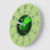Olive mit grauem Radar MilitaryTime Large Clock Große Wanduhr (Winkel)