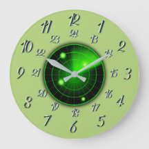 Olive mit grauem Radar MilitaryTime Large Clock