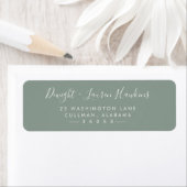 Olive Modern Return Address Label (Insitu)