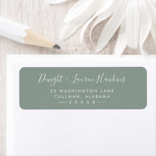 Olive Modern Return Address Label (Insitu)