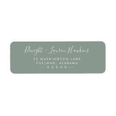 Olive Modern Return Address Label (Vorne)
