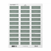 Olive Modern Return Address Label (Vorne)
