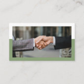 Olive & Navy Berufliche Icons QR Code Visitenkarte (Rückseite)