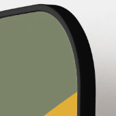 Olive Nightlight Across Striping mit Name Pickleball Schläger (Linke Seite)