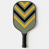 Olive Nightlight Vintag Zickzack Pickleball Schläger (Rückseite)