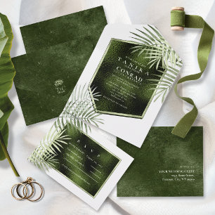 Olive Oasis White Folienrahmen Schiefer ID1324 All In One Einladung