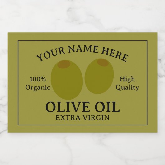 Olive oil extra virgin label template lebensmitteletikett (Einzelnes Label)