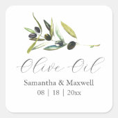 Olive Oil Wedding Favors Sticker (Vorderseite)