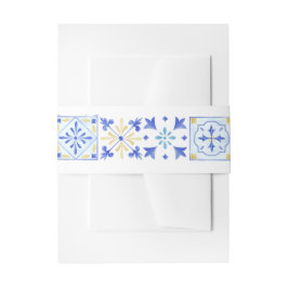 Olive Orchard Hochzeitskollektion Blue Tile Belly  Einladungsbanderole