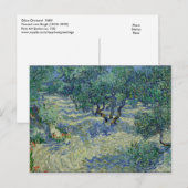 Olive Orchard von van Gogh Postkarte (Vorne/Hinten)