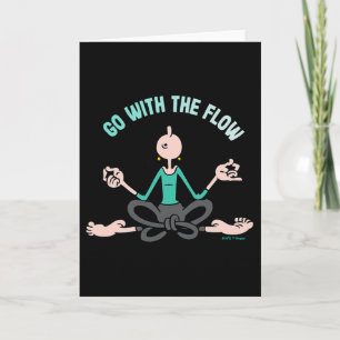 Olive Oyl geht Mit Dem Fluss' Yoga Für Den Tag Der Karte
