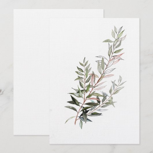 Olive Palestine Card Einladung (Vorne/Hinten)