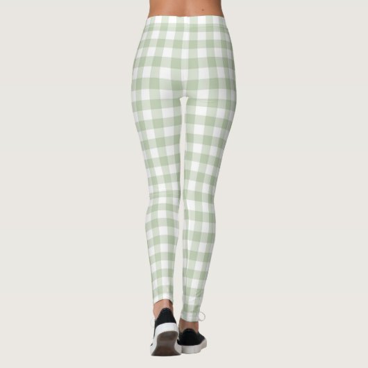 Olive Pastel Gingham Leggings (Rückseite)