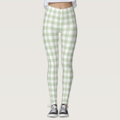 Olive Pastel Gingham Leggings (Vorderseite)
