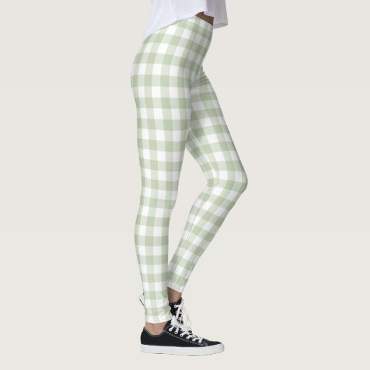 Olive Pastel Gingham Leggings (Rechts)