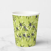 Olive Pattern Pappbecher (Rechts)