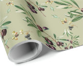 Olive Patterned Wrapping Paper Geschenkpapier (Rolleneckpunkt)