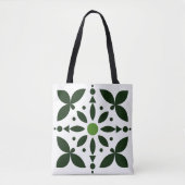 Olive Petal Grid Tote Bag Tasche (Vorderseite)