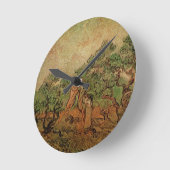 Olive Picking von Vincent van Gogh Runde Wanduhr (Winkel)