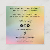 Olive Pink Heart Trendmedia Beilage Visitenkarte (Rückseite)