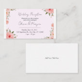 Olive-Pink Invitation Card Begleitkarte (Vorne/Hinten)