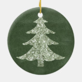 Olive Pistachio Green Gold Glitz Eyelashes Keramik Ornament (Hinten)