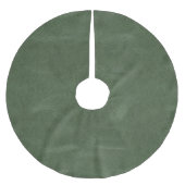 Olive Pistachio Green Textur Weihnachten Polyester Weihnachtsbaumdecke (Vorderseite)