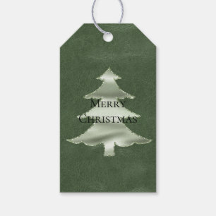 Olive Pistachio Mint Grün Weihnachtsbaum Textur Geschenkanhänger
