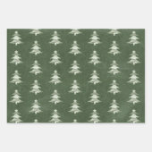 Olive Pistachio Mint Grün Weihnachtsbaum Textur Geschenkpapier Set (Vorderseite 2)