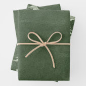 Olive Pistachio Mint Grün Weihnachtsbaum Textur Geschenkpapier Set (Beispiel)