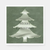 Olive Pistachio Mint Grün Weihnachtsbaum Textur Serviette (Vorderseite)