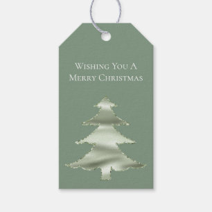 Olive Pistachio Mint Grüner Weihnachtsbaum Geschenkanhänger