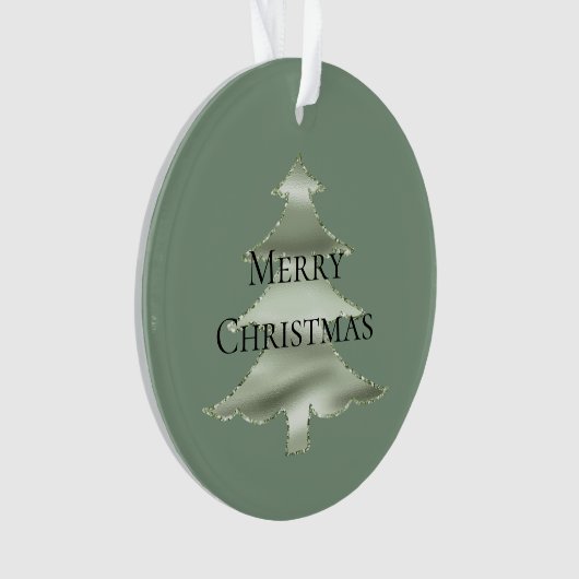 Olive Pistachio Mint Grüner Weihnachtsbaum Ornament (Vorderseite)