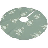 Olive Pistachio Mint Grüner Weihnachtsbaum Polyester Weihnachtsbaumdecke (Schrägansicht)