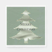 Olive Pistachio Mint Grüner Weihnachtsbaum Serviette (Vorderseite)