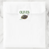 Olive Pitection Quadratischer Aufkleber (Tasche)